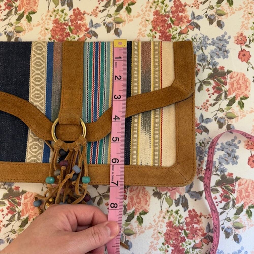 Shiraleah Chicago Boho‎ Western Clutch Southwestern Tapestry Tassel Bag - Picture 14 of 14